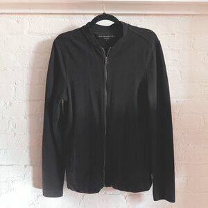 John Varvatos Jacket Men's Small Black Knit Star USA Full Zip